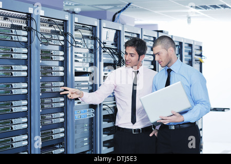 it enineers in network server room Stock Photo