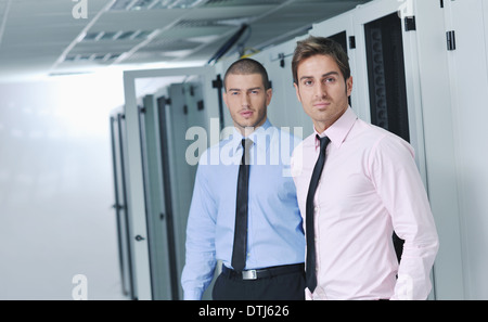 it engineers in network server room Stock Photo