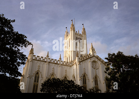 Saint Paul's Cathedral Kolkata Calcutta in West Bengal in India in South Asia. Paul Anglican Church Religion Religious Building Architecture Travel Stock Photo