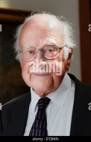 Nobel prize winner Professor Peter Higgs, who theorized the existence of the subatomic particle named the Higgs Boson
