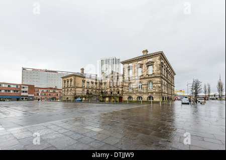 The Customs House is an imposing Victorian building, designed by architect Charles Lanyon. Stock Photo