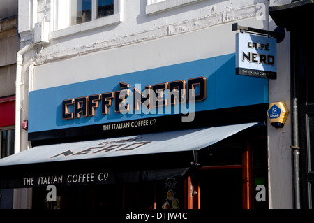 Caffe Nero Coffee shop, Cardiff city centre, Wales. Stock Photo