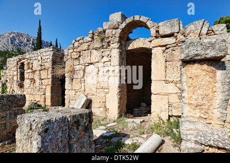 West Shops in Ancient Corinth, Greece Stock Photo