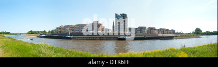 Panoramic view of the city of Doesburg, an ancient Hanse town in the Netherlands, near the IJssel Stock Photo