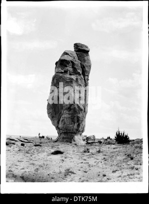 Rock pillar at Acoma, New Mexico, 1886 Stock Photo