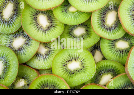 Background of fresh ripe kiwi fruit slices Stock Photo