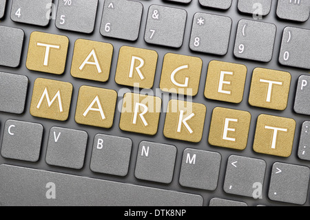 Target market on keyboard Stock Photo
