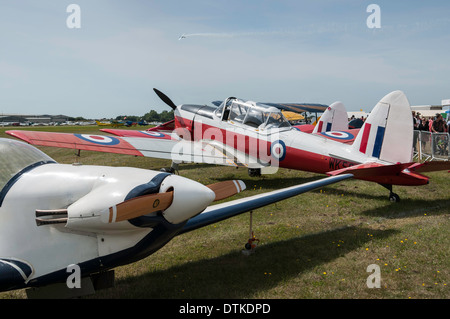 DeHavilland Chipmunk  on display during the RAF benevolent fund 2013 airshow at Shoreham Sussex UK Stock Photo