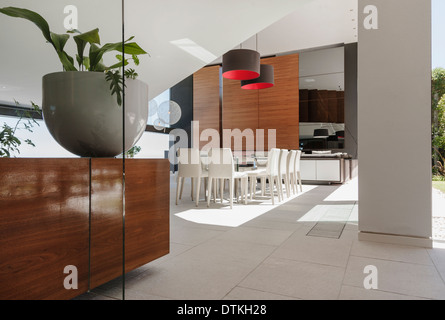 Dining room in modern house Stock Photo