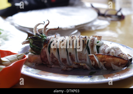 The grilled squid of your dreams Stock Photo