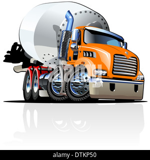 Cartoon Mixer Truck Stock Photo