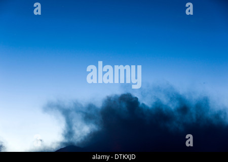 Clearing storm clouds & star studded sky over  Rocky Mountains, Central Colorado, USA Stock Photo