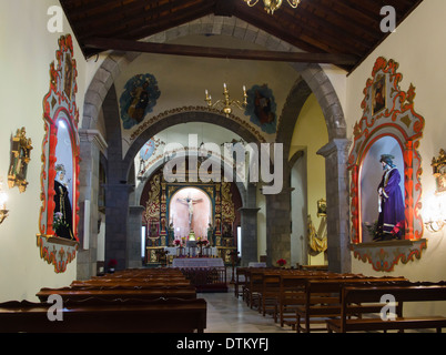 Interior of the church in Santiago del Teide, Tenerife Canary Islands Spain Stock Photo