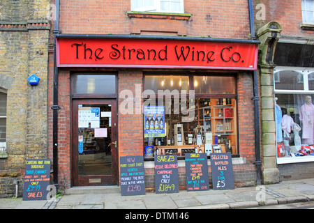 The Strand Wine Co. in historic town of Sandwich, Kent, England, UK. Stock Photo