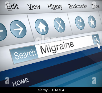 Headache, migraine, computer illustration Stock Photo - Alamy