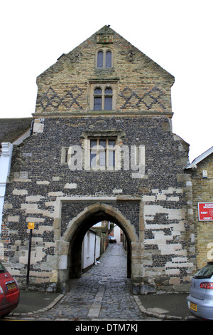 Fisher Gate at The Quay in the historic town of Sandwich, Kent, England, UK. Stock Photo