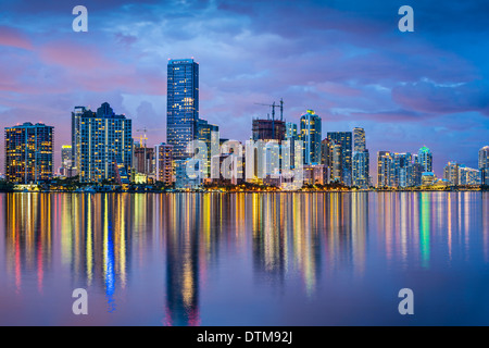 Miami, Florida skyline at Biscayne Bay. Stock Photo