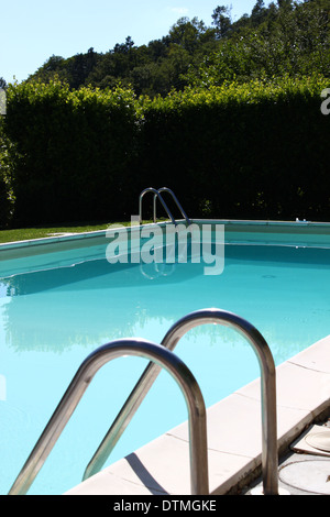 The blue swimming pool Stock Photo