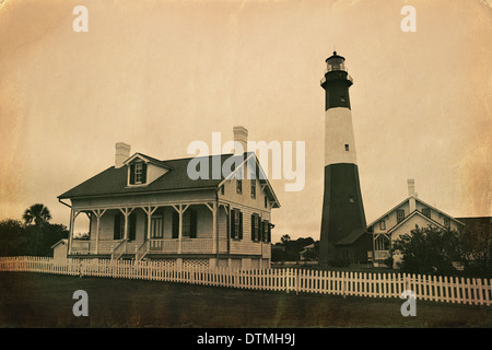 Vintage style photo of lighthouse Stock Photo