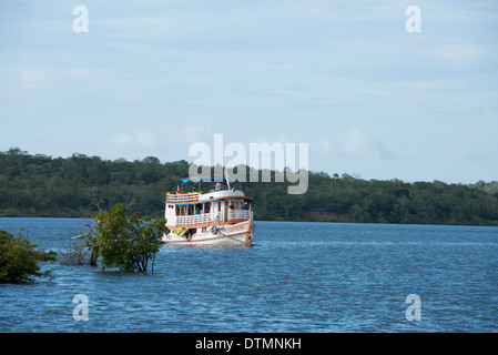 Brazil, Amazon, Alter Do Chao. Typical Amazon riverboat. Stock Photo