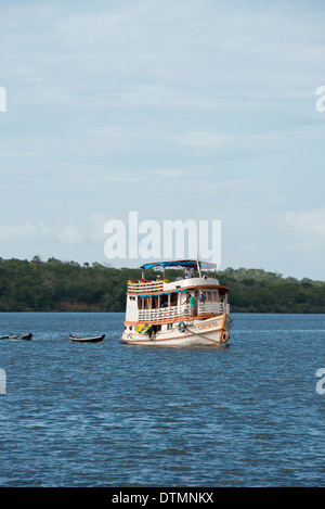 Brazil, Amazon, Alter Do Chao. Typical Amazon riverboat. Stock Photo