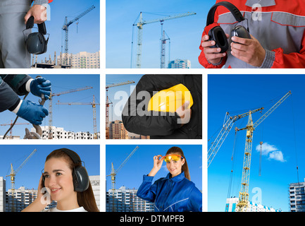 workers set Stock Photo