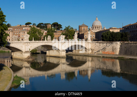Ponte Vittorio Emanuele II. Rome, Italy Stock Photo