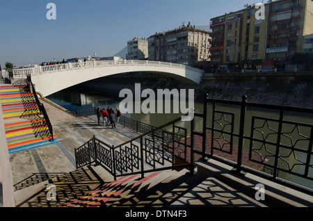 Bridge over the river Orontes or Al Asi in Antakya Turkey Stock Photo
