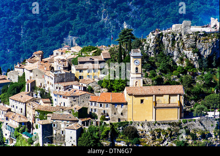 Europe, France, Alpes-Maritimes. The famous perched village of Eze. Stock Photo