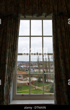 Window view at The Talbot Hotel in Malton North Yorkshire England UK Stock Photo