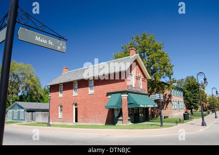 Michigan, Dearborn. Greenfield Village, National Historic Landmark. Classic 'Main Street' in downtown Greenfield Village. Stock Photo