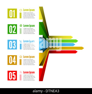 Infographic options with color arrow Stock Photo
