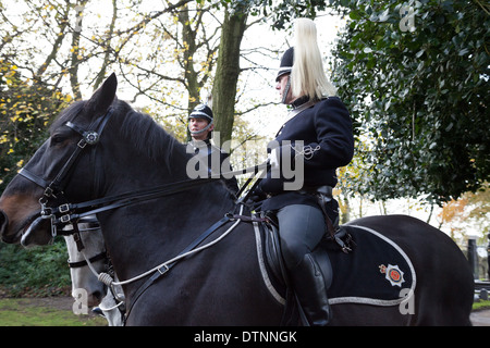Mounted Police at the service of dedication to PC James Gordon, who was murdered on duty in 1893. Stock Photo