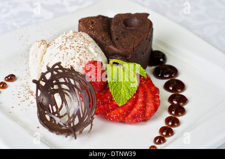 Chocolate flan Stock Photo