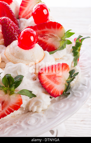 meringue-based dessert Stock Photo