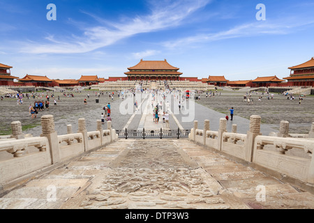 tourists in the forbidden city Stock Photo