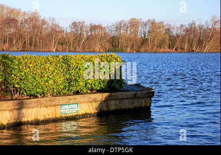A private quay heading on the Norfolk Broads at South Walsham, Norfolk, England, United Kingdom. Stock Photo