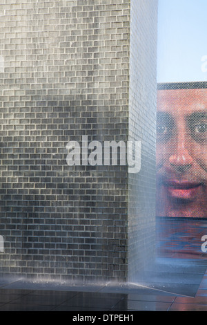 CHICAGO - JULY 12 : The Jaume Plensa's Crown fountain on July 12, 2013 in Millennium Park, Chicago. Stock Photo