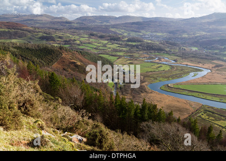 A view from the New Precipice Walk above the Mawddach Estuary, near Dolgellau, Gwynedd, Wales