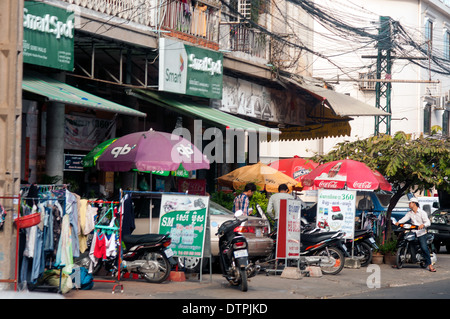 street scene, downtown Phnom Penh Stock Photo