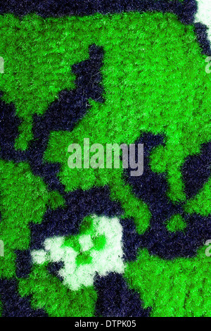 Hand woven carpet pattern, close up view Stock Photo