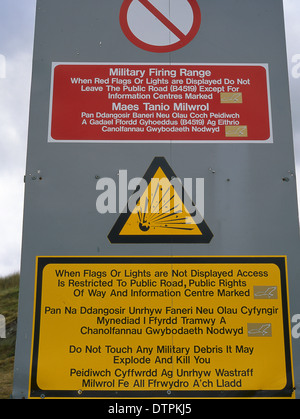 Keep Out Military Firing Range warning sign on MOD army training land ...