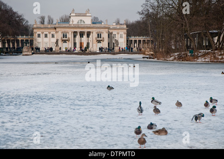 Lazienki Palace on the Water Warsaw Poland Stock Photo