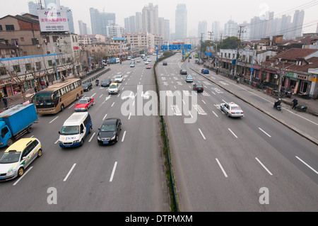 Fuxing Road in Huangpu District, Shanghai, China Stock Photo