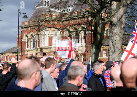 English Defence League,Grantham ,Lincolnshire,UK. Stock Photo