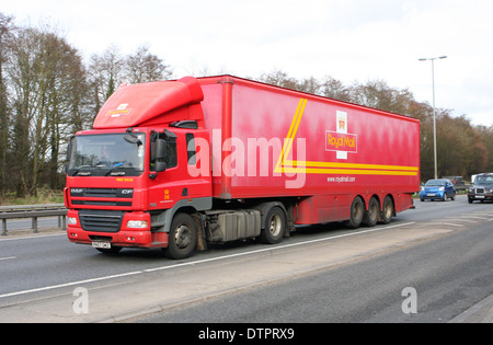 An articulated truck traveling along the A12 road in Essex England Stock Photo