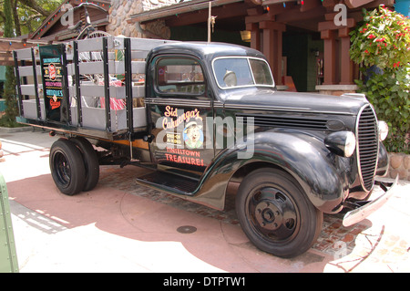 A grey vintage Sid Cahuenga's truck on display at Walt Disney's Hollywood Studios, Orlando, Florida, U.S.A Stock Photo