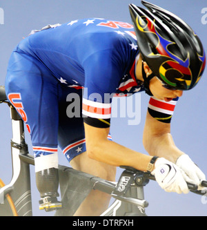 Allison JONES of USA in womens Individual C1-2-3 1km Time Trial at the London 2012 Paralympics Stock Photo