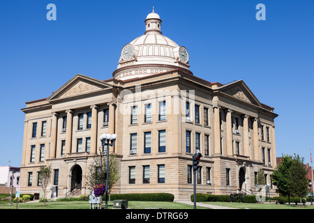 Old courthouse in Lincoln, Logan County, Illinois, United States Stock Photo