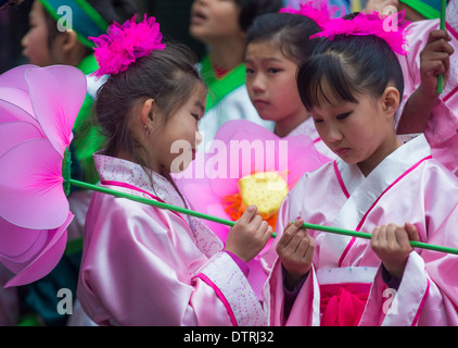 An unidentified participants at the Chinese New Year Parade in San Francisco Stock Photo